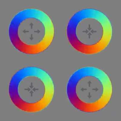 Black magic fuckery! The circles are actually static!