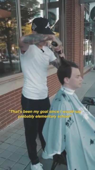 free random street haircut leads to a cool discussion. &ldquo;if you go at it from a negative perspective, all you&rsquo;re going to find is negativity"