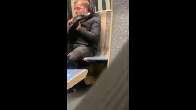 He just couldn't wait to get home to get his fetish on