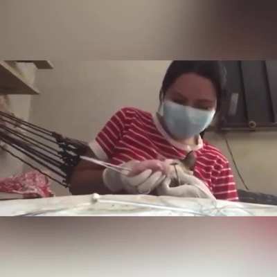 Practicing sutures for medical school&hellip;