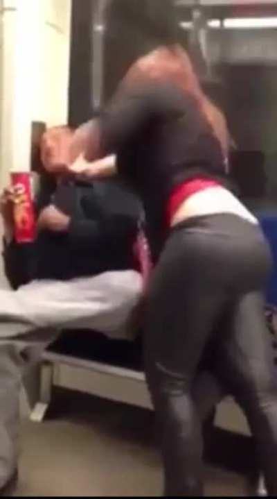 Seemingly Possessed Mentally Ill Woman Freaks Out On The Subway, Attacks Someone Whom Defends Themselves, Cops Assault The Victim