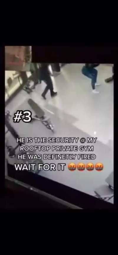 Dude at a gym just casually sniffs a girls ass...