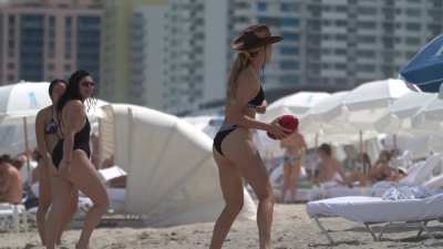 Showing off her dancing skills