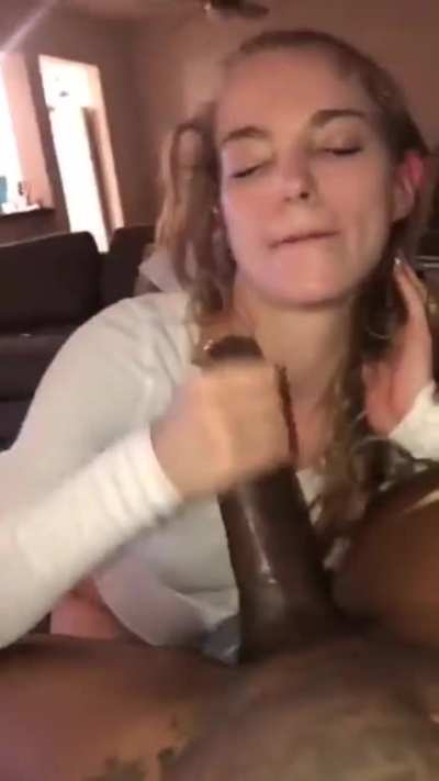 Blonde sucking BBC
