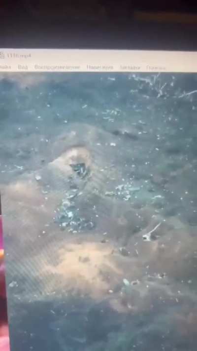 Ukrainian drone observes Russian soldier getting headshotted in CQC with hat flying off his head