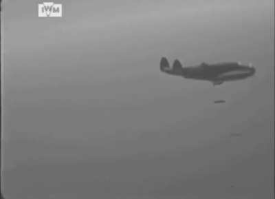 Bombers of the RAF 106 Squadron bombing Pilsen, Czechoslovakia (Czech Republic). 13/May/1943