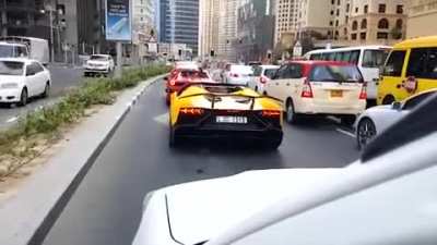 Filming a car catching fire
