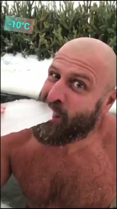 Going for a swim in Siberia