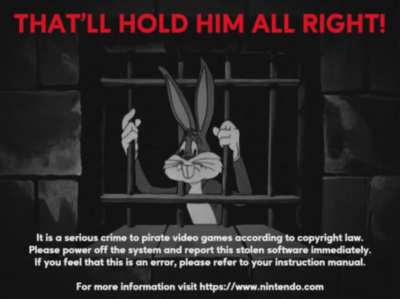 Big Chungus anti-piracy screen
