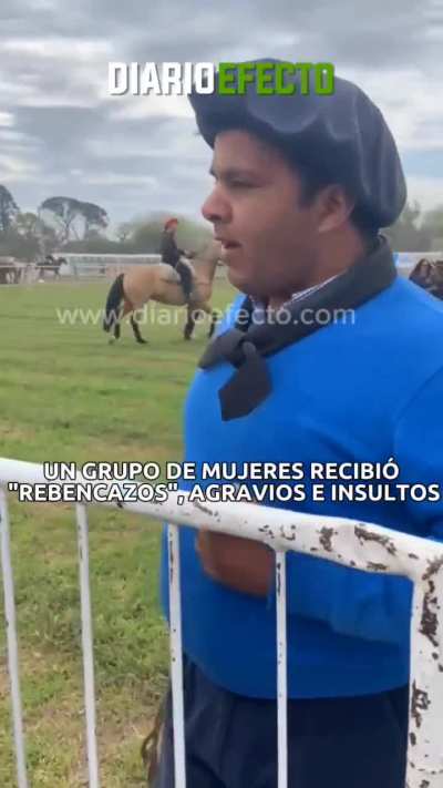 En San Miguel, Club Indio, proteccionistas interrumpen una jineteada el día de hoy y son domados