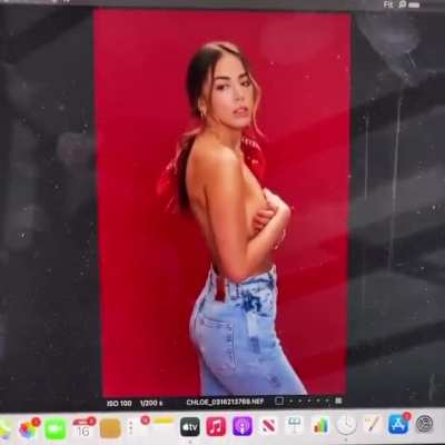 Topless shoot