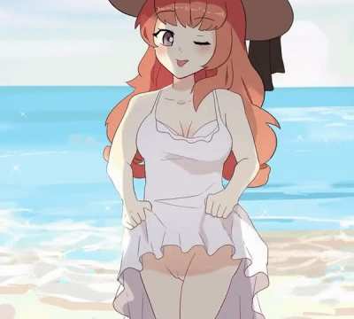 Having a peek at beach