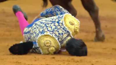 Famous bullfighter Morante de la Puebla, gets gored yesterday. Currently in ICU with a “very severe” prognosis.