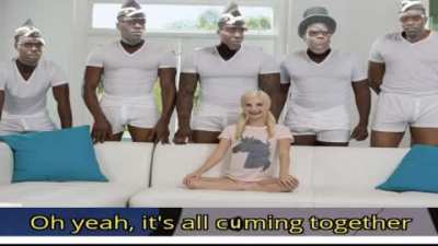 The expression is: Biting off more than she could chew