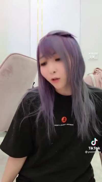 Yvonne being cute on TikTok
