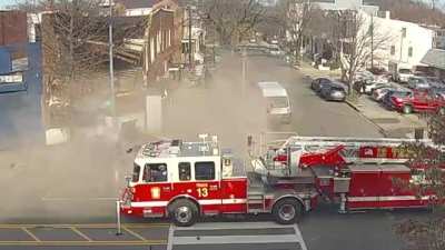 Ladder 13 on the scene