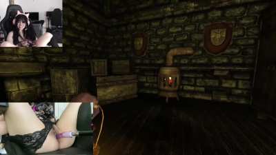 Getting scared while playing Amnesia &amp;amp; creaming on my fuck machine lol enjoy!