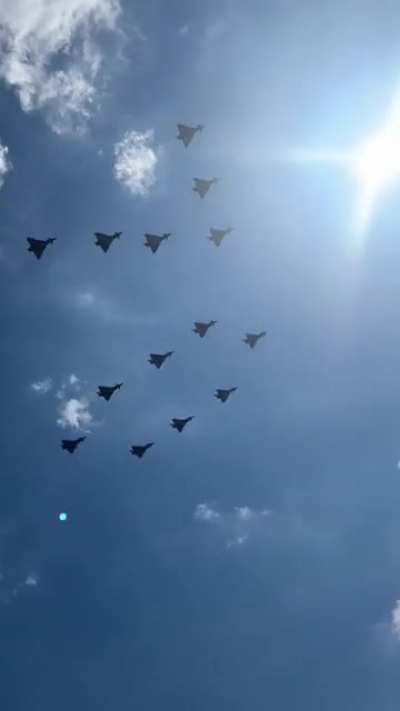 The &lsquo;70&rsquo; plane formation over my house