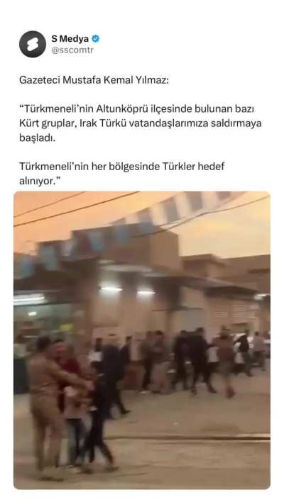 Irak'ta T&uuml;rkmen &ccedil;oğunluk olan yerler, K&uuml;rt guruplar tarafından saldırıya uğradı.