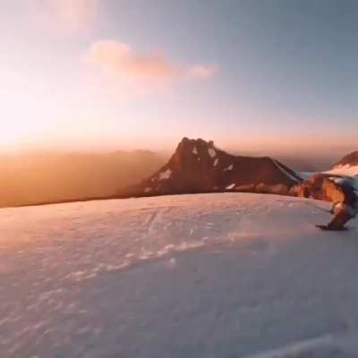 High quality smooth tracking with a drone in a stunning environment