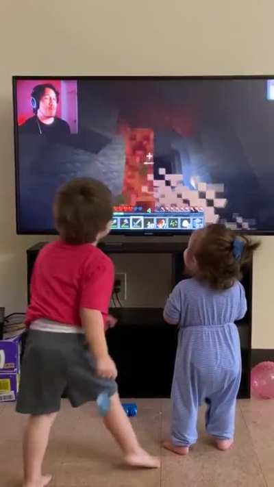 My son thinks Marks Minecraft series is hilarious 😂😂😂