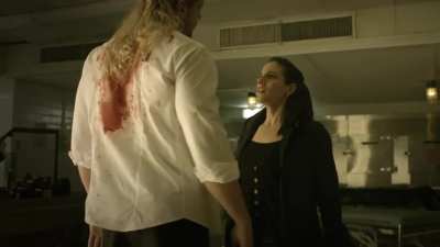 Anna Silk Knees and Kicks a Man in the Balls (1x5), Attempts To Overpower a Man by Squeezing His Balls (1x5), Knees a Man in the Balls (1x11) and Then Stomps Her Foot Into a Man&rsquo;s Balls in Lost Girl (5x1)