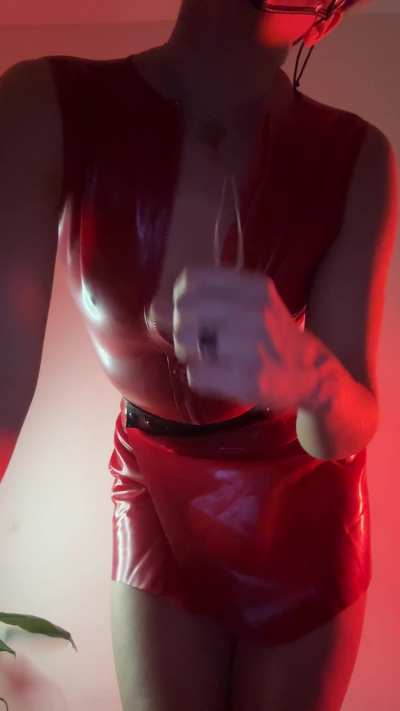 Red latex dress and joi, just for obedient subs
