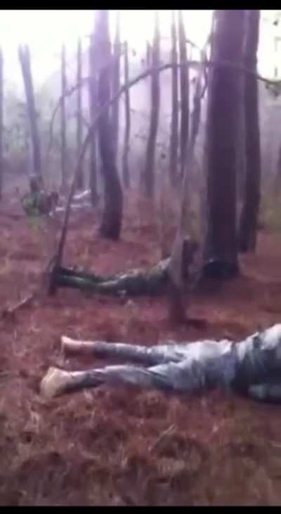 Ambush initiated with bag pipes. Canadian Army &amp;amp; US Army.