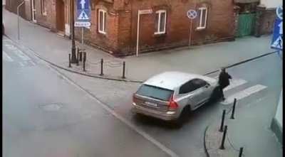 She was convinced that she had just hit an obstacle on the road