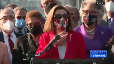 Speaker of the House Nancy Pelosi thanks George Floyd for getting murdered.