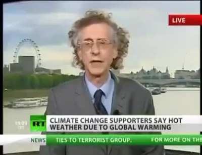 Astrophysicist Piers Corbyn claims climate change happens all the time and "has nothing to do with man"