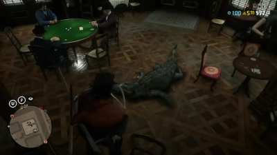 Taking my Emotional Support Gator into the San Denis Saloon