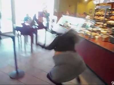 Waiting in line for coffee
