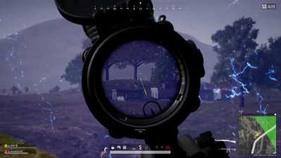 My BEST &amp;amp; most ridiculous shot I&rsquo;ve ever hit on PUBG.. 350m hipfire no-scope headshot