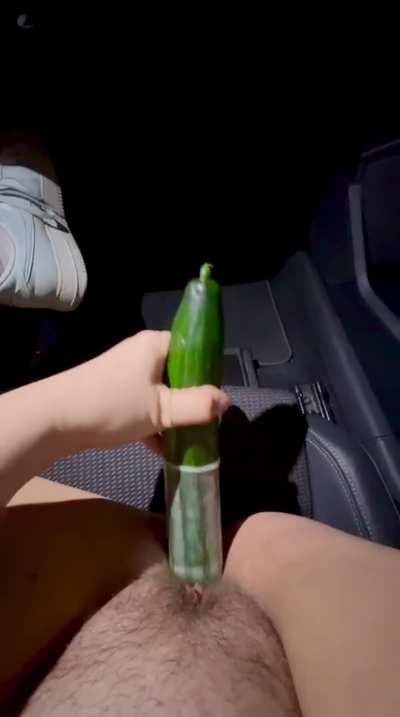Wenn man im Auto Lust bekommt und gerade eine Gurke gekauft hat 😏🥒