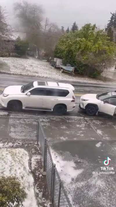 Unconventional parking, then chaos ensues