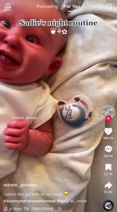 Posting Reborn Doll videos are one level of cringe&hellip; but posting Reborn Dolls with Down Syndrome is a whooooolllleee other level