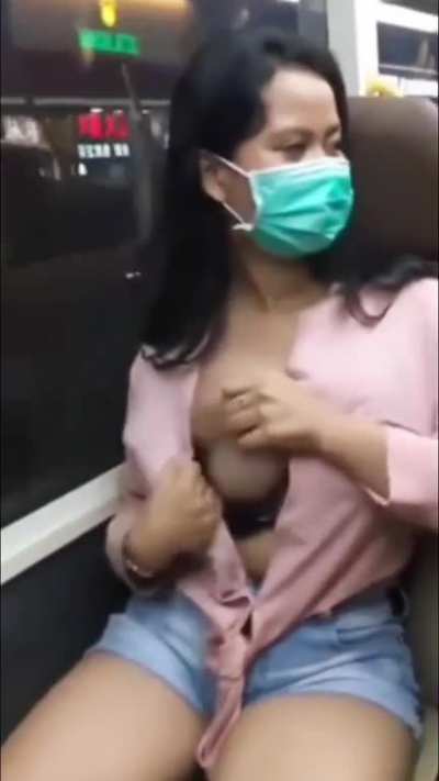 Asian Cutie on the Bus
