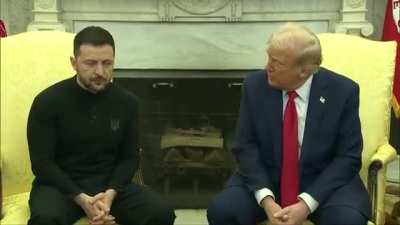 Zelensky literally says "Thank You" at the beginning of the meeting today