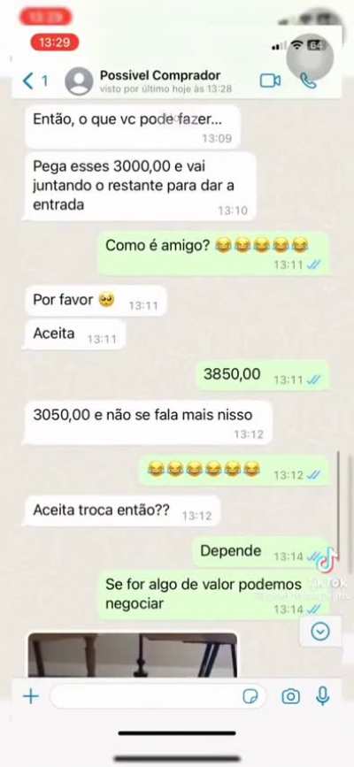 Melhor negociação do mundo.