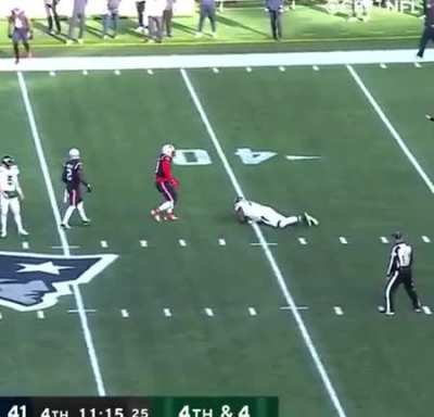 Judon with the game saving tackle