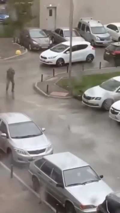HMFT after I walk on loose sheeting from the bike shed in the middle of a storm
