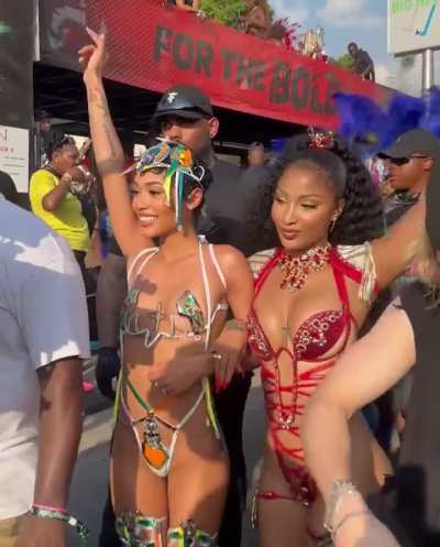 Shenseea &amp;amp; Coi Leray at the Jamaica Carnival 2024 🎡