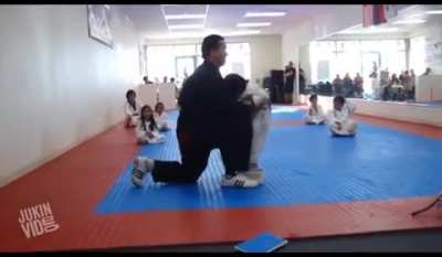 The martial arts match was full of tension