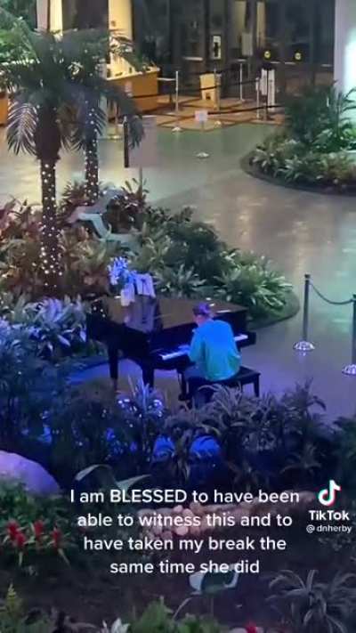 Hospital worker on break in the early hours