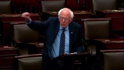 Sen. Sanders: "I suggest to CNN and maybe some of my colleagues here, maybe take your cameras, just for a moment, off of Columbia and UCLA . Maybe go to Gaza, and take your camera show us the emaciated children who are dying from malnutrition because of N
