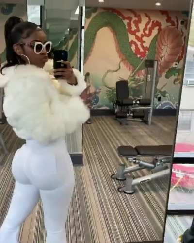 Babydoll at the gym