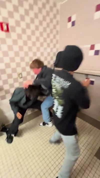 blonde guy was talking to his girl