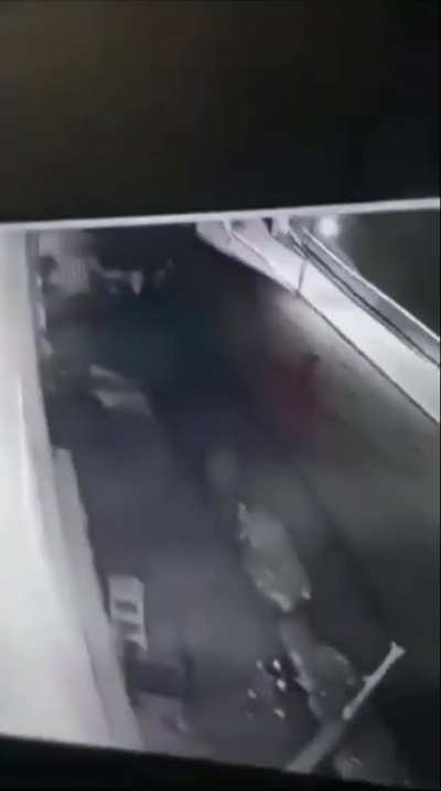 CCTV footage captures person dashing on all fours in the dead of night
