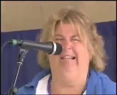 One of the competitors on competition of making pig noises